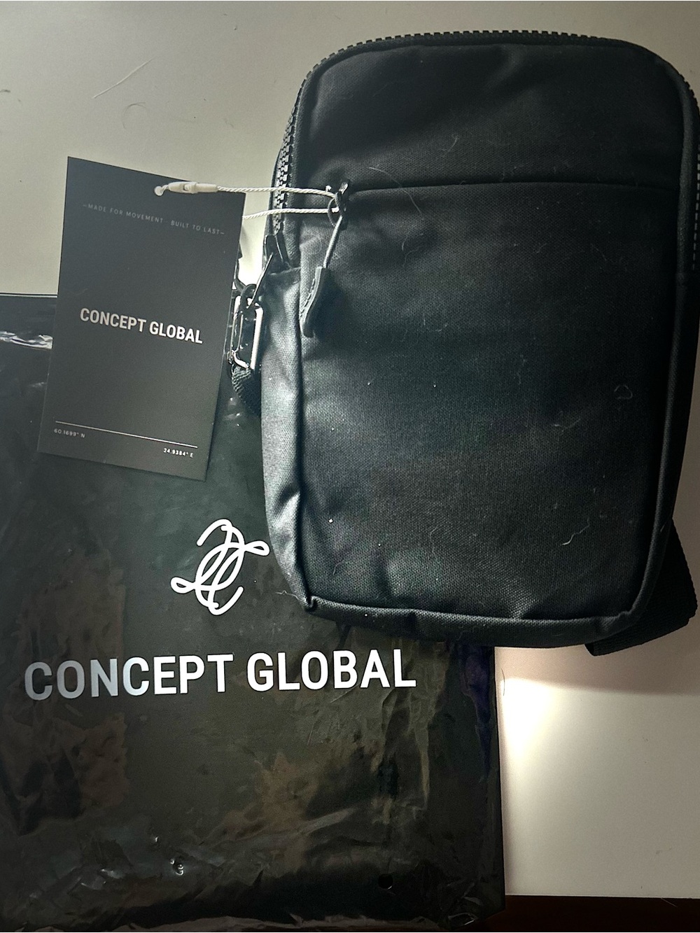 Black Men's Crossbody Belt Bag